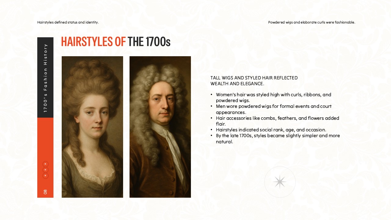 Hairstyles of the 1700's PowerPoint and Google Slide