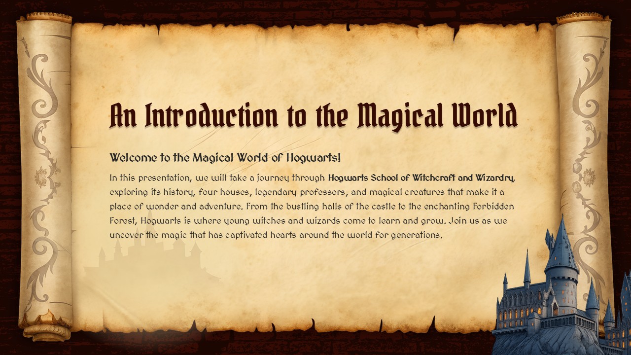 Hogwarts Presentation Template For PowerPoint And Google Slides