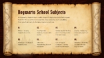 Hogwarts School Subjects PowerPoint And Google Slides Template