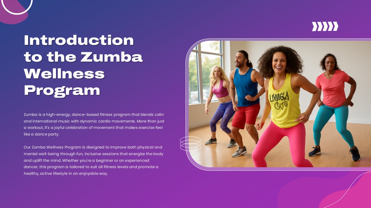 Introduction to the Zumba Wellness Program PowerPoint and Google Slides