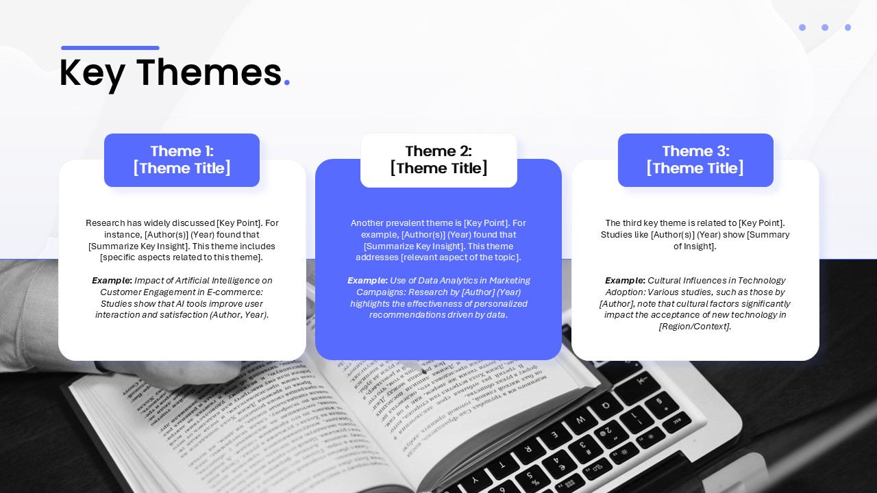 Key Themes Literature Review Template PowerPoint and Google Slides