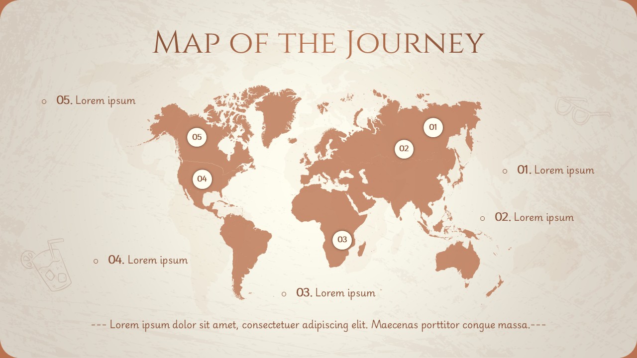 Map Of The Journey PowerPoint And Google Slides Template