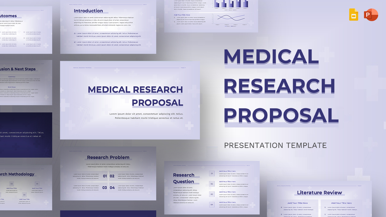 Medical Research Proposal Presentation Template for PowerPoint And Google Slides