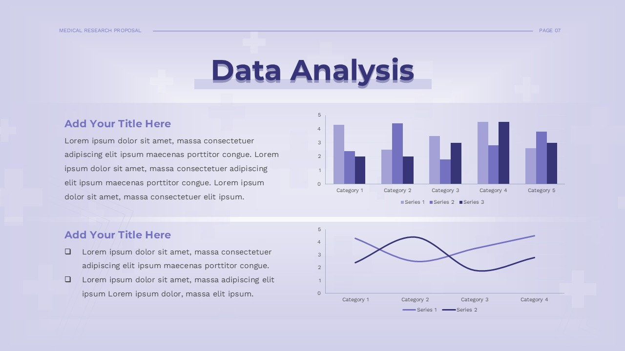 Medical Research Proposal Template Data Analysis for PPT and Google Slides