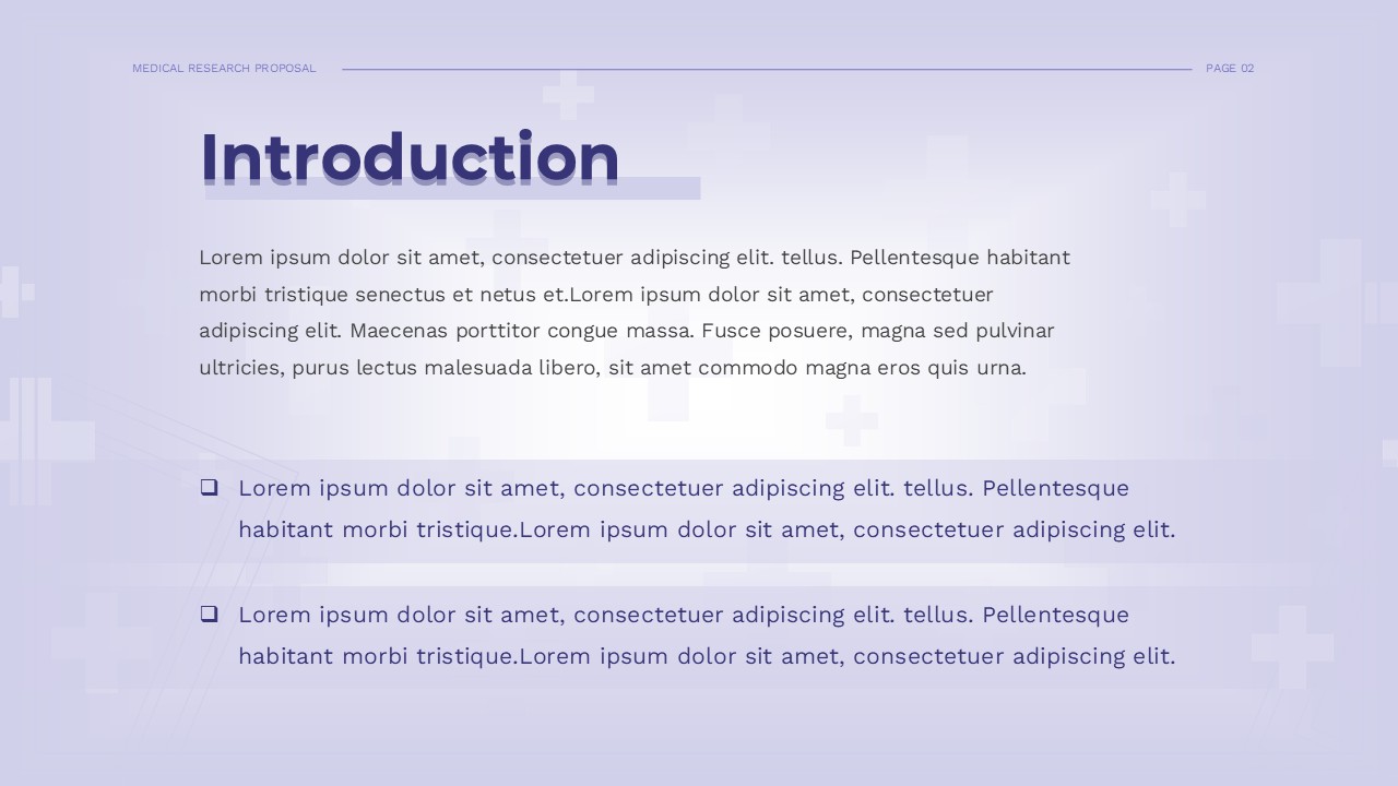 Medical Research Proposal Template Introduction for PPT and Google Slides