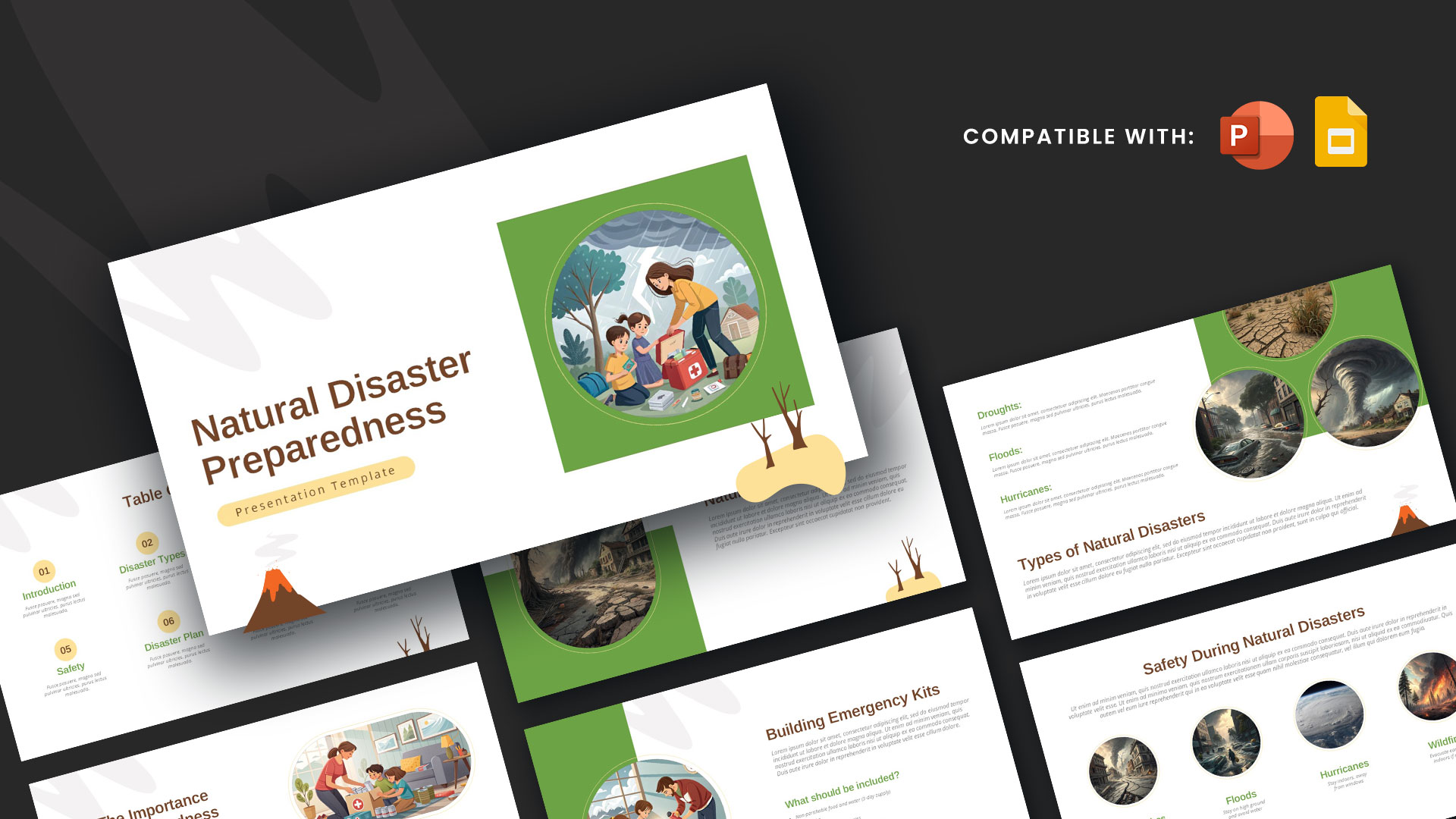 Natural Disaster Preparedness Guide Templates for PowerPoint & Google Slides Featured Image