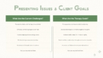 Presenting Issues and Client Goals Template for PowerPoint and Google Slides