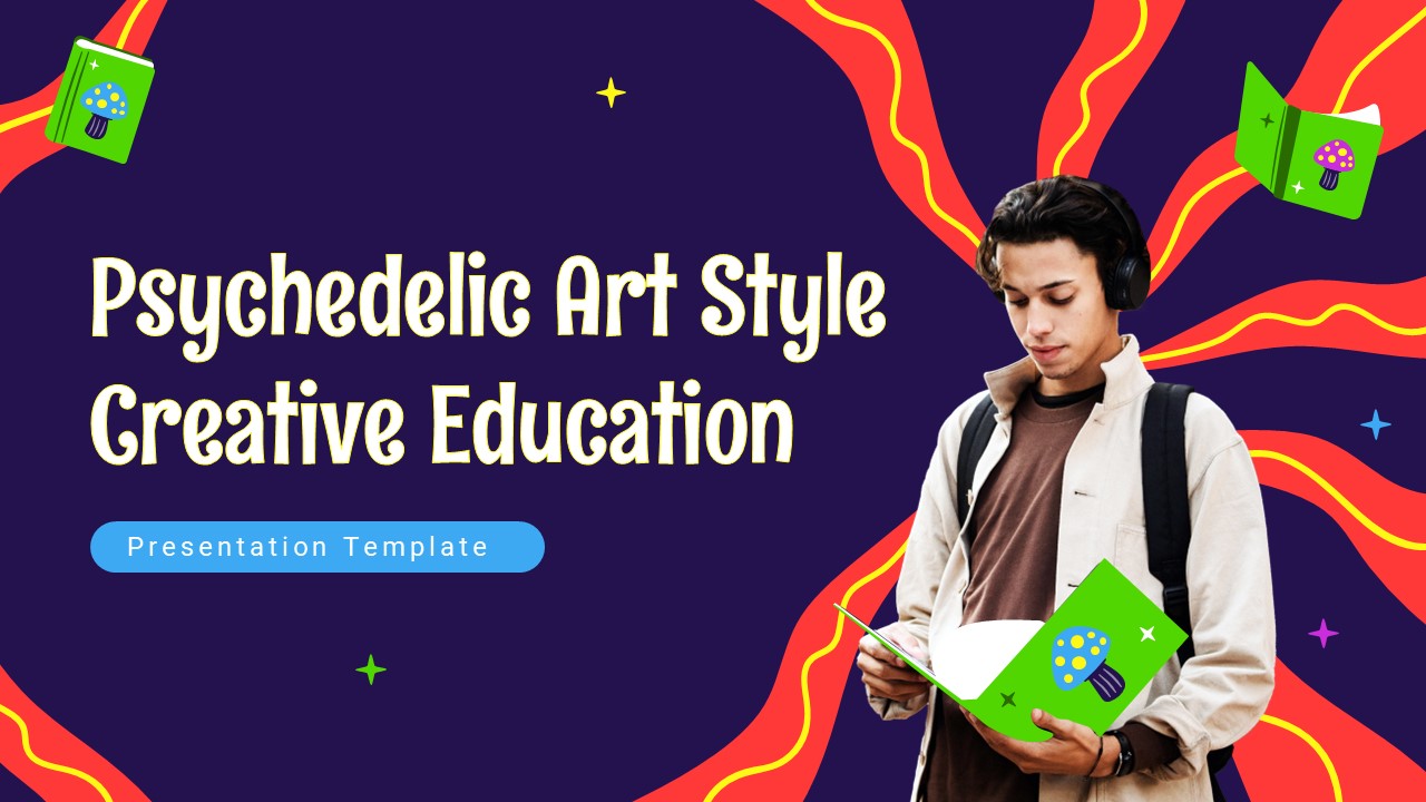 Psychedelic Art Creative Education Google Slide PPT