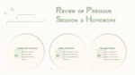 Review of Previous Session and Homework PowerPoint and Google Slides