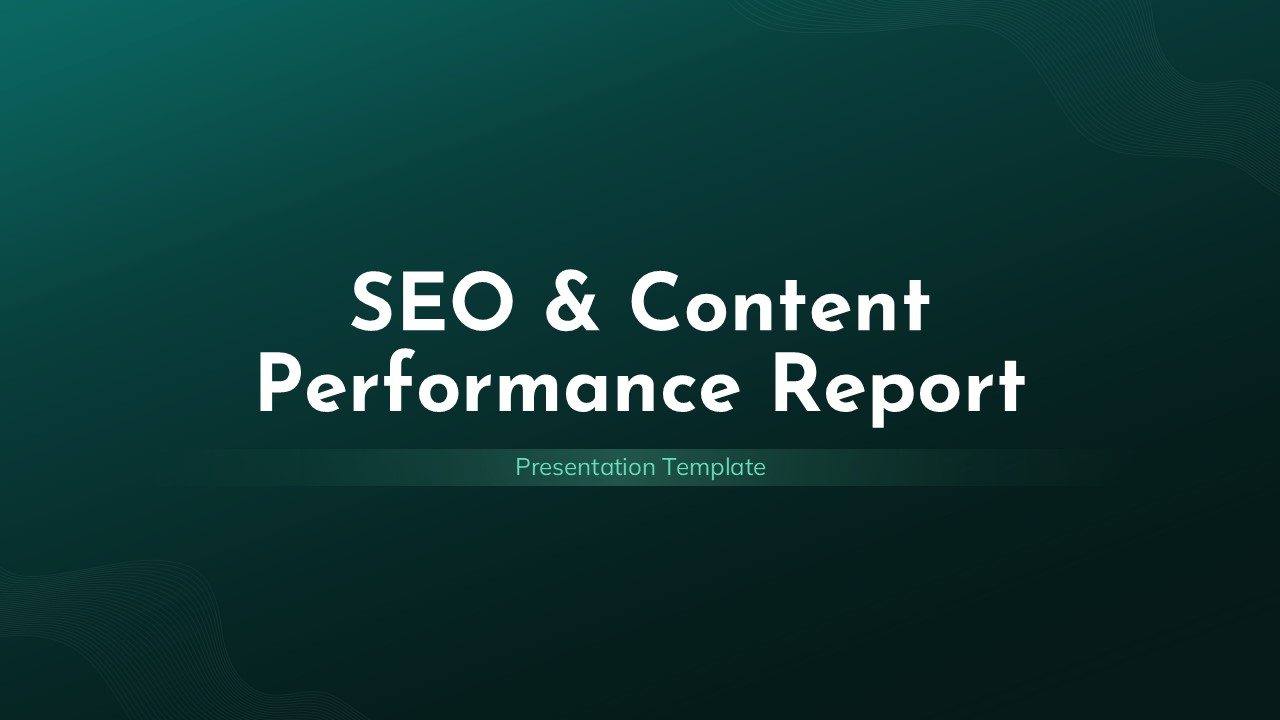 SEO and Content Performance Report Template Google Slides and PPT