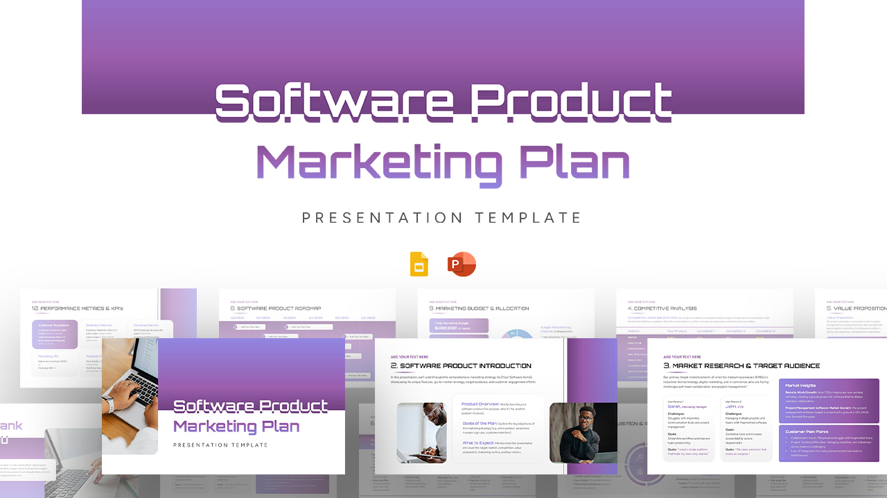 Software Product Marketing Plan PowerPoint And Google Slides Template