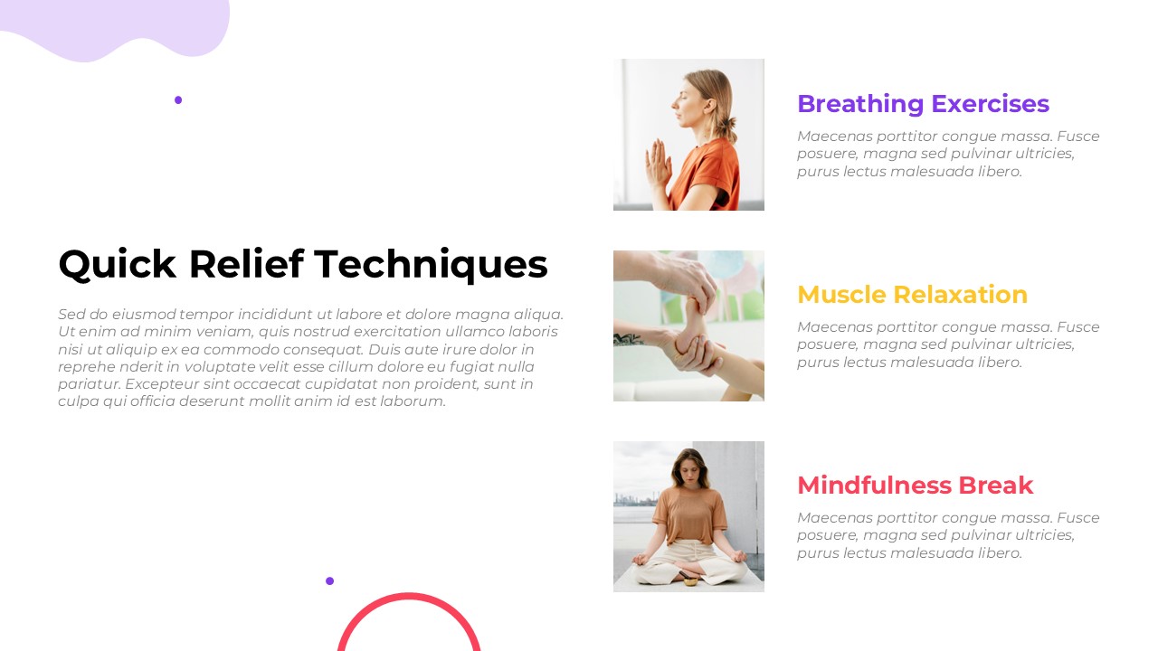 Stress Quick Relief Techniques for PowerPoint and Google Slides