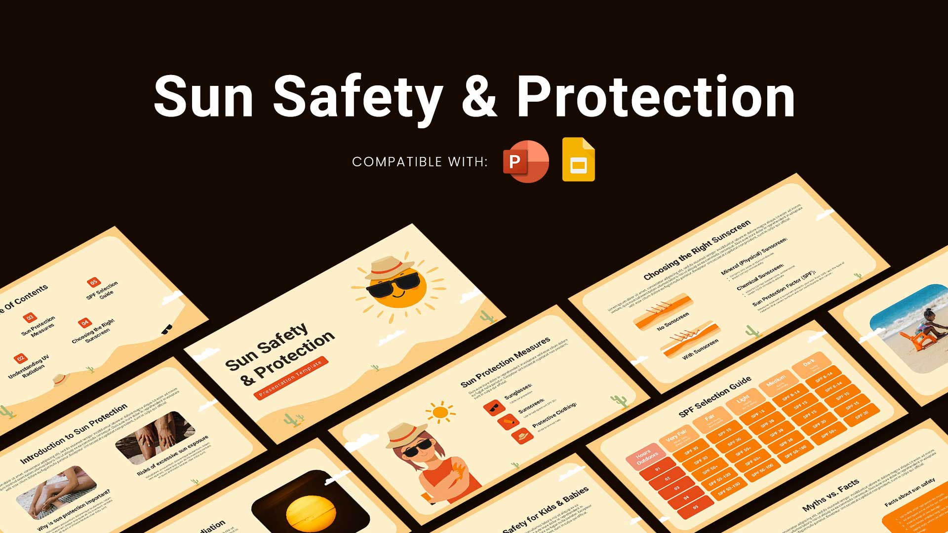 Sun Safety and Protection Template PPT and Google Slide