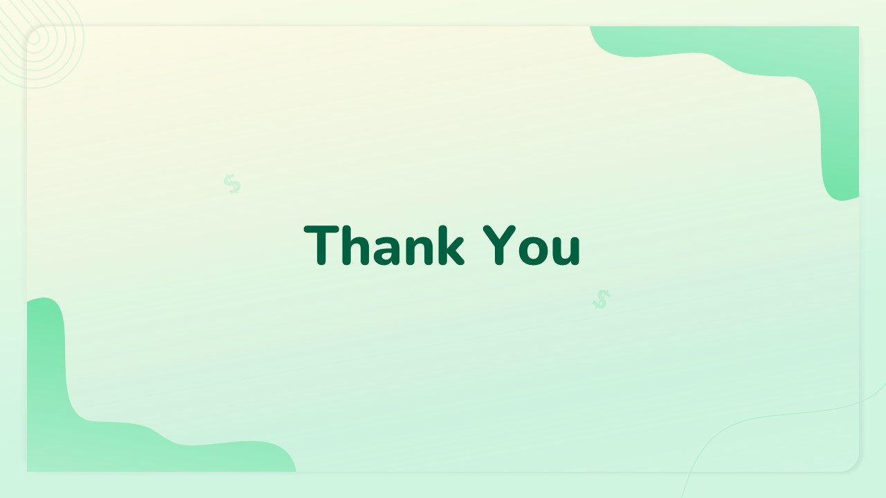 Thank You Cost Justification Template PowerPoint and Google Slides