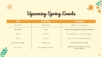 Upcoming Spring Events Spring Theme Template for PowerPoint and Google Slides