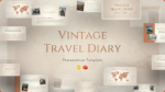 Vintage Travel Diary PowerPoint And Google Slides Template