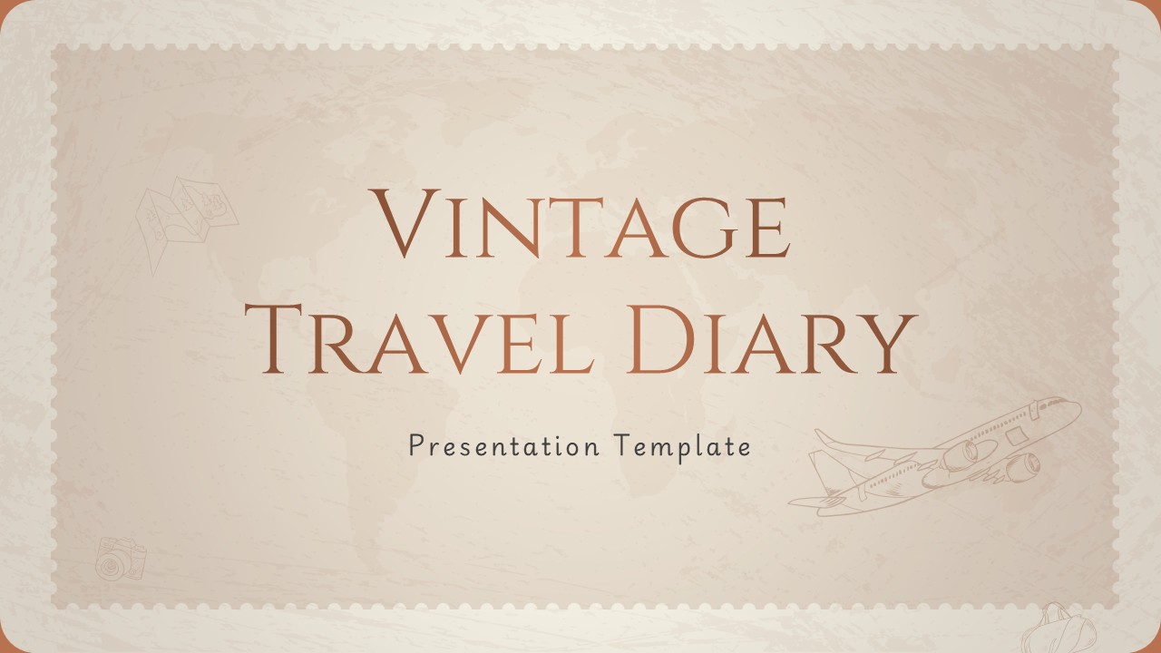 Vintage Travel Diary Template for PowerPoint And Google Slides