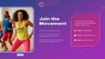 Zumba Wellness Program Join the Movement Template for PowerPoint and Google Slides