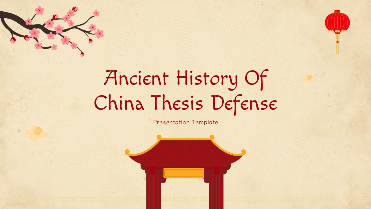 Ancient History of China Thesis Defense Google Slides