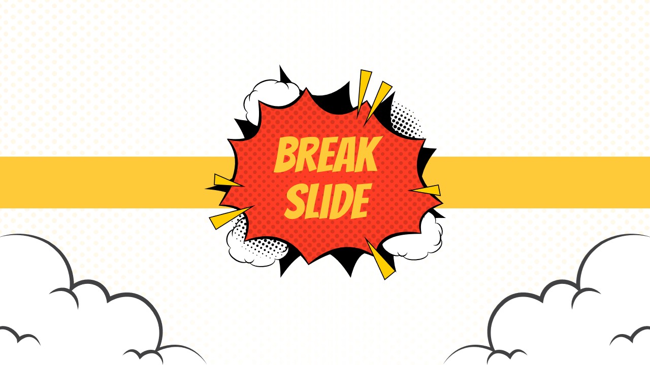 Break Slide Comic Book Style Template for PowerPoint and Google Slides