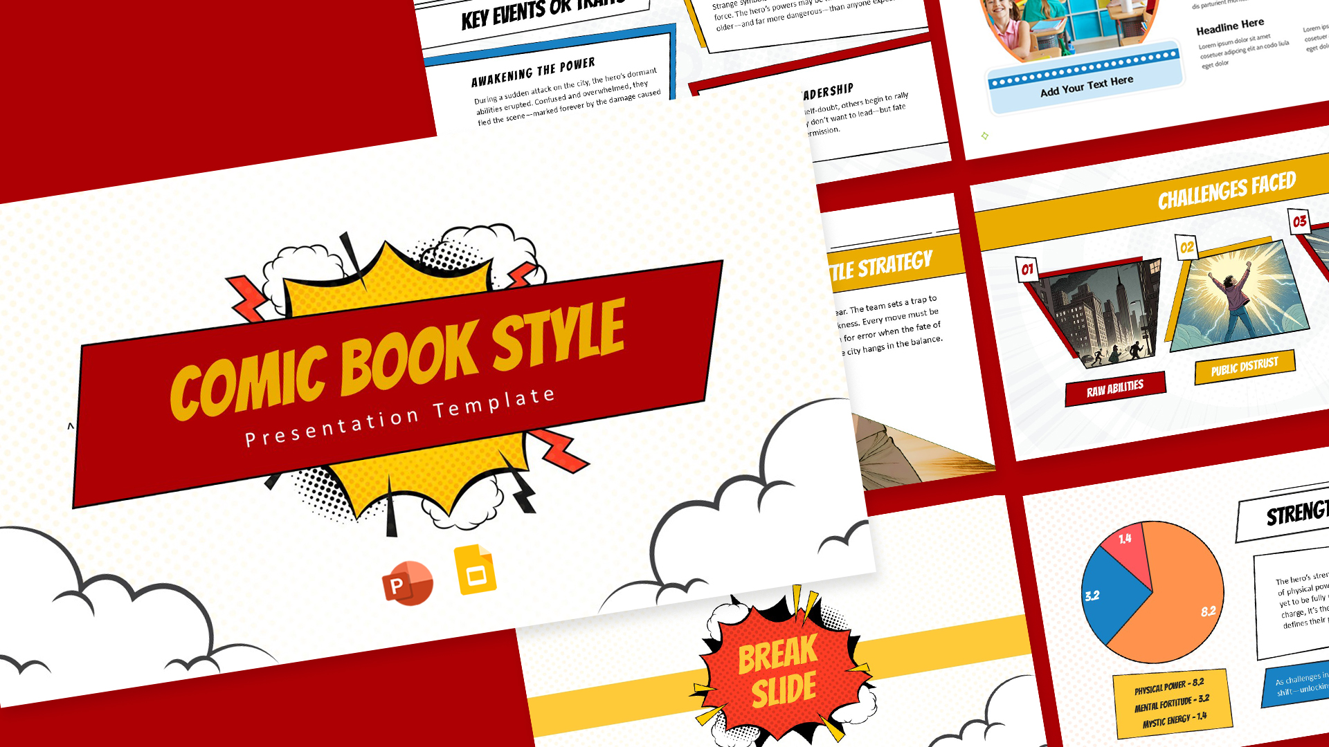 Comic Book Style Template for PowerPoint and Google Slides