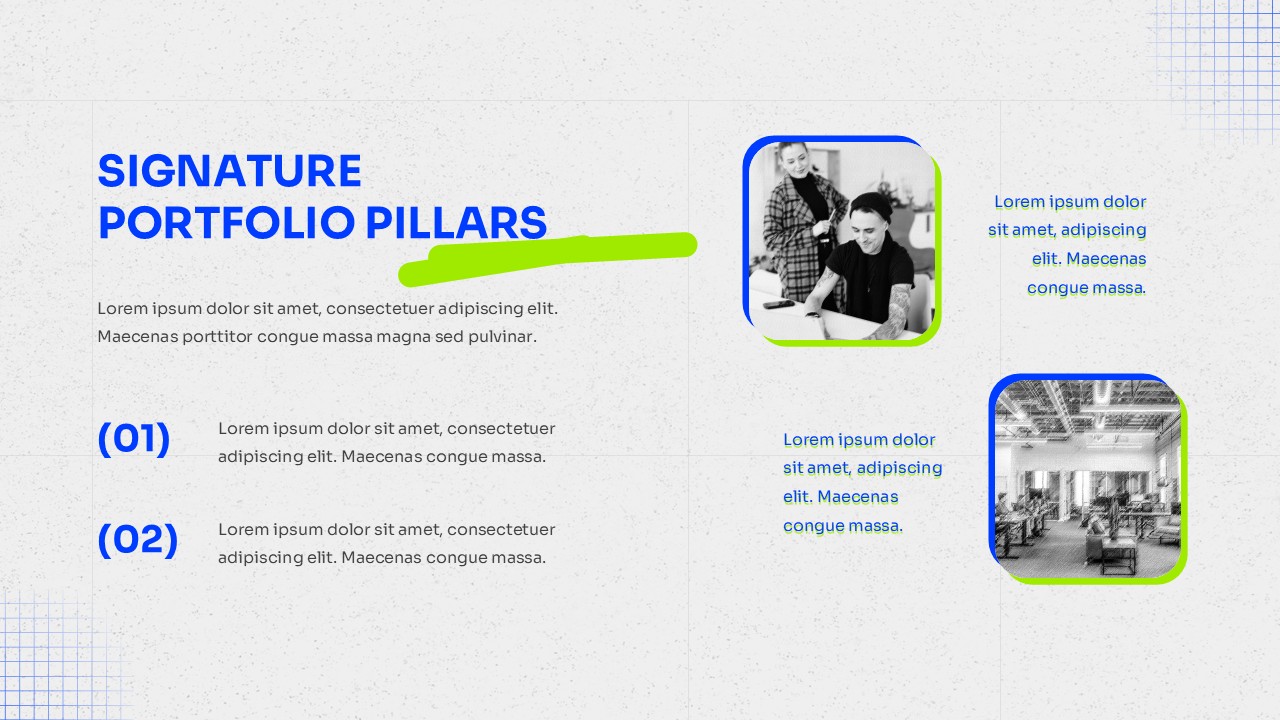 Graphic Design Signature Portfolio PPT and Google Slides