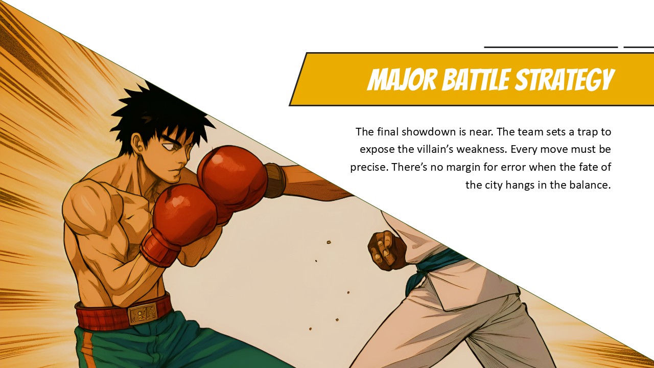 Major Battle Strategy Comic Book Style Template for PowerPoint and Google Slides