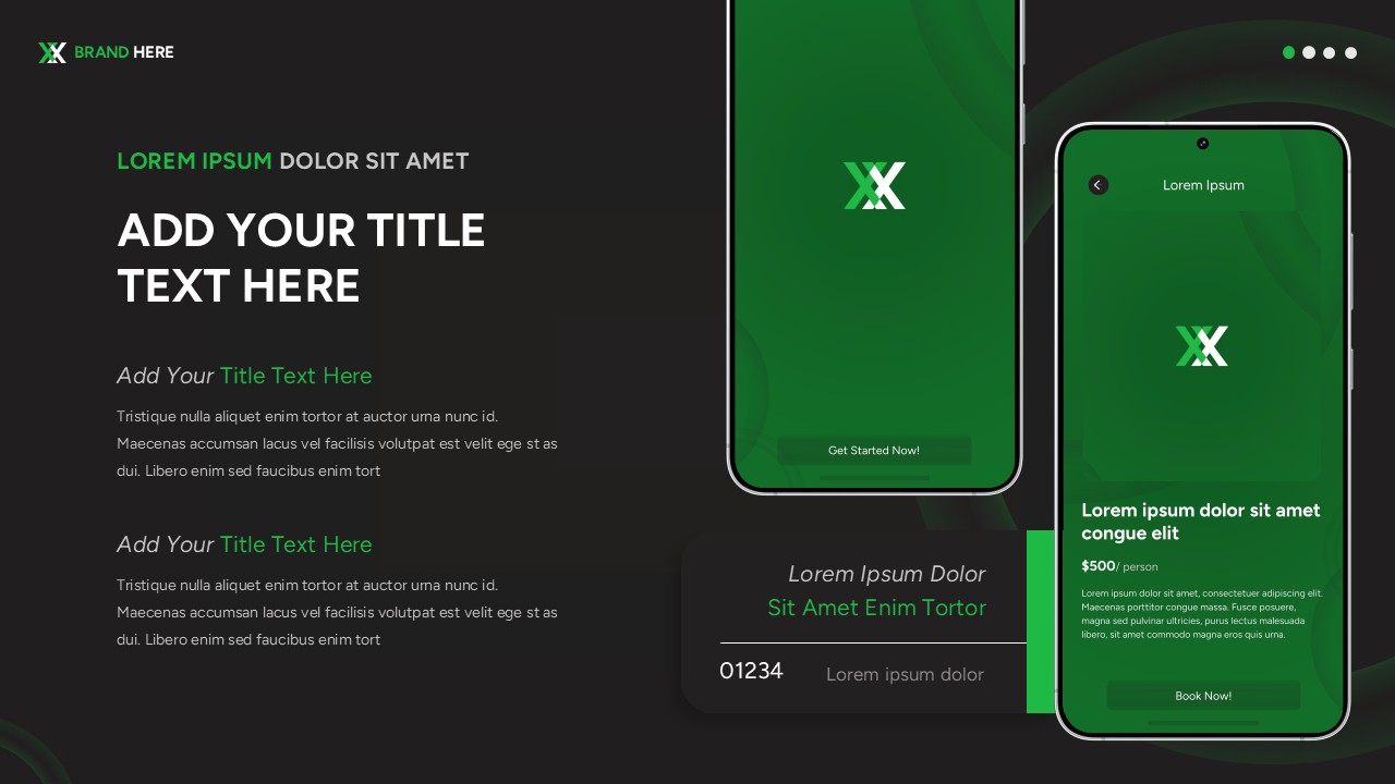 Mobile App Presentation Template Phone Mockup for PowerPoint and Google Slides