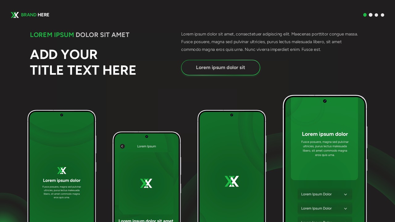 Mobile App Presentation Template for PowerPoint and Google Slides Mockup