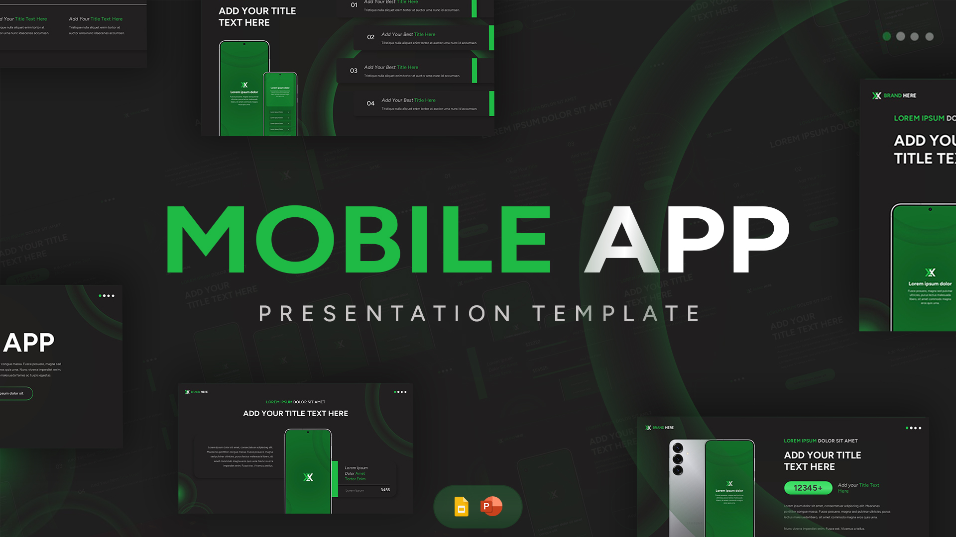 Mobile App Presentation Template for PowerPoint and Google Slides