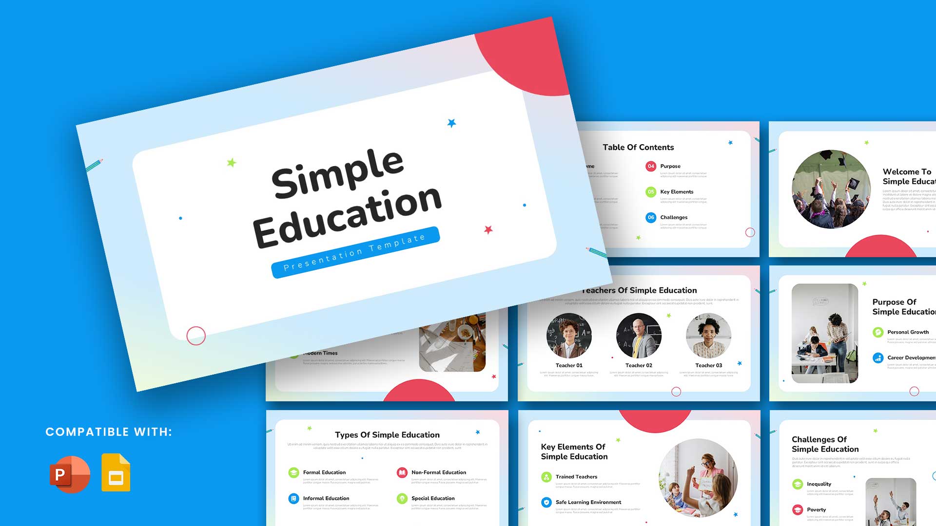Simple Education Template for PowerPoint and Google Slides