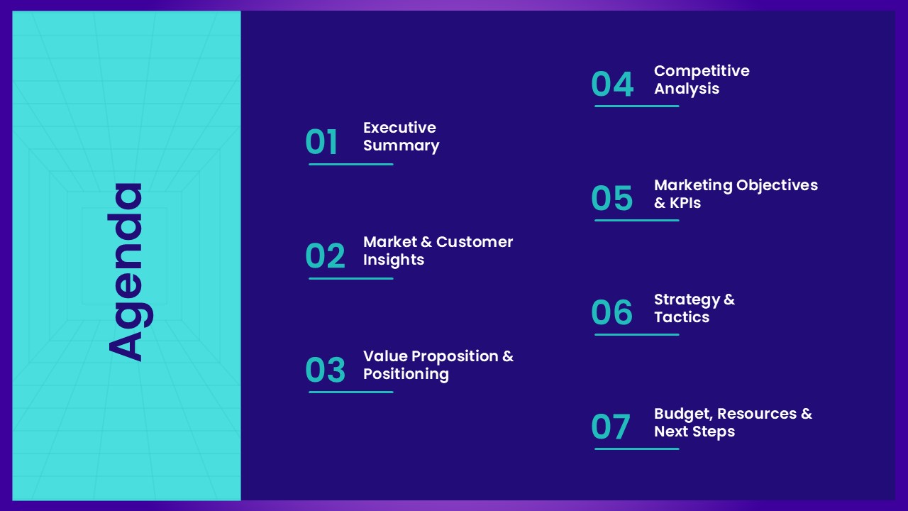 Software Product Marketing Plan Agenda PowerPoint
