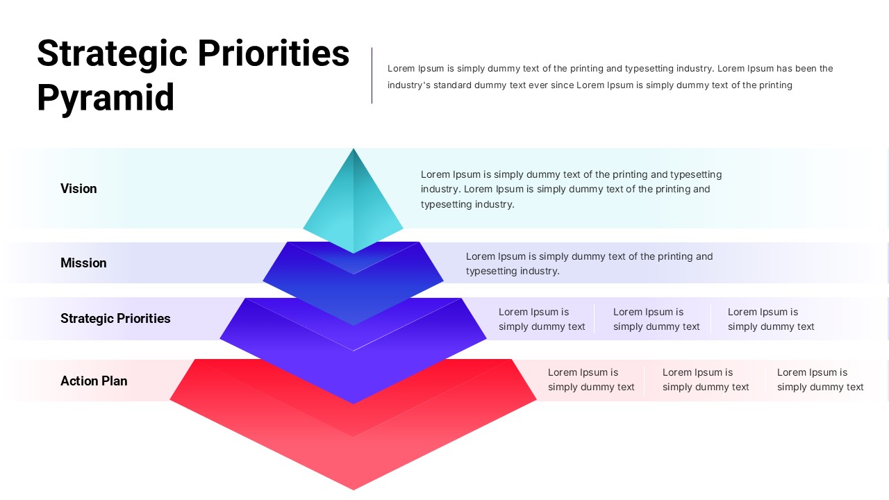 Strategic Priorities Pyramid Template for PowerPoint and Google Slides