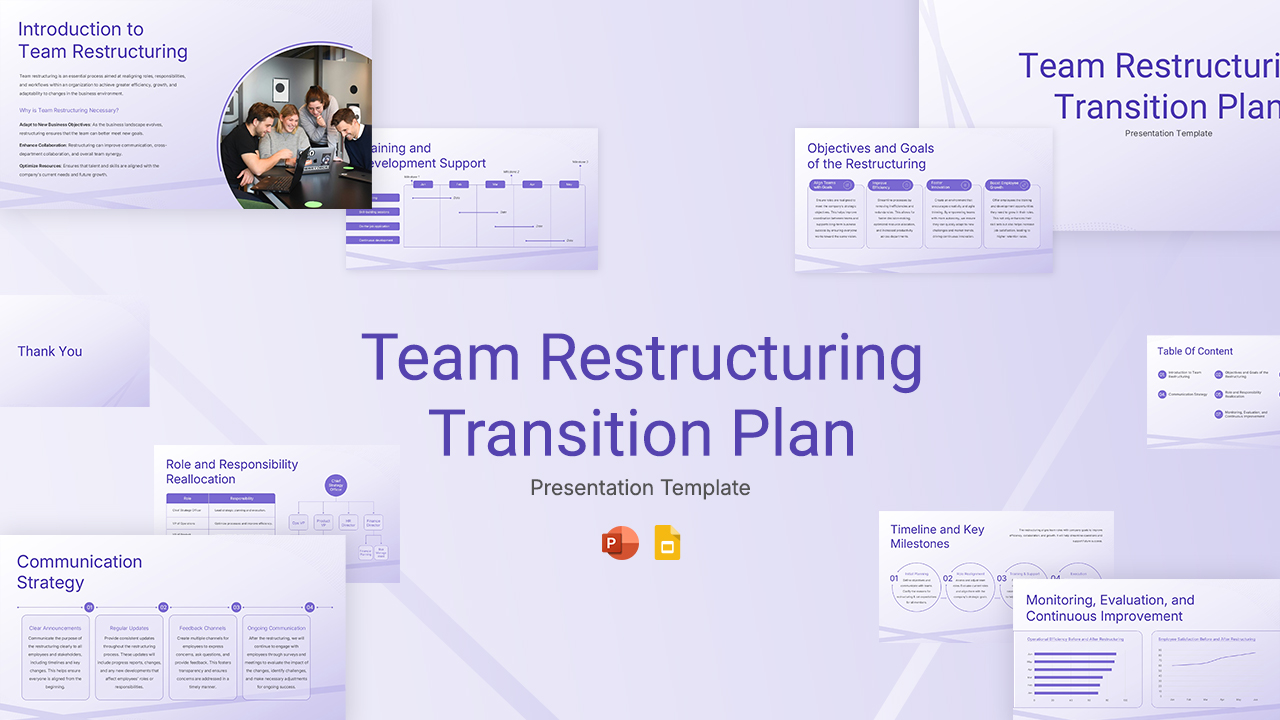 Team Restructuring Transition Plan PowerPoint Google Slides