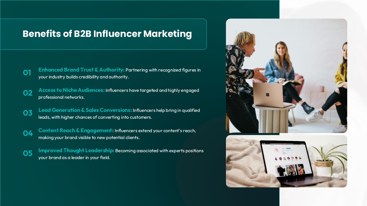 Benefits of B2B Influencer Monitoring PowerPoint Google Slides