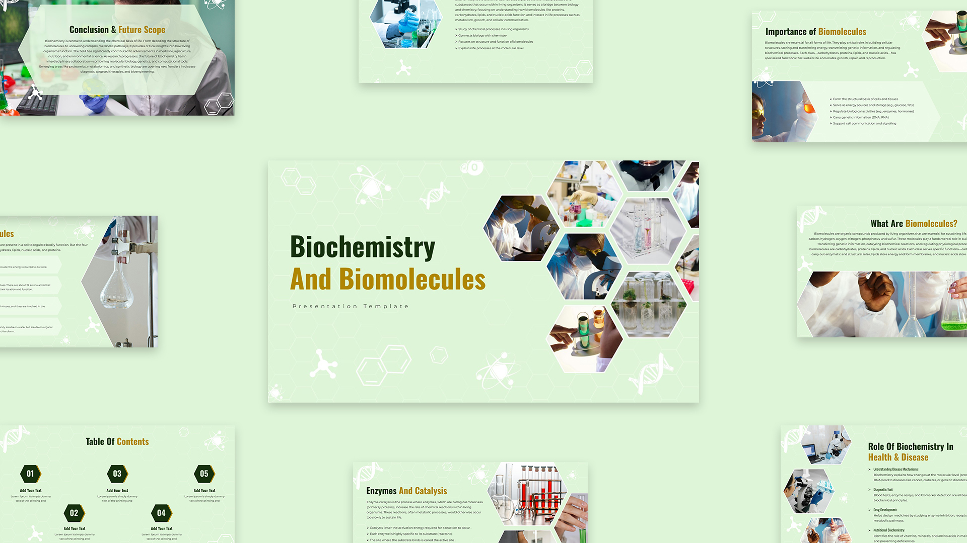 Biochemistry and Biomolecules Template PPT Google Slide