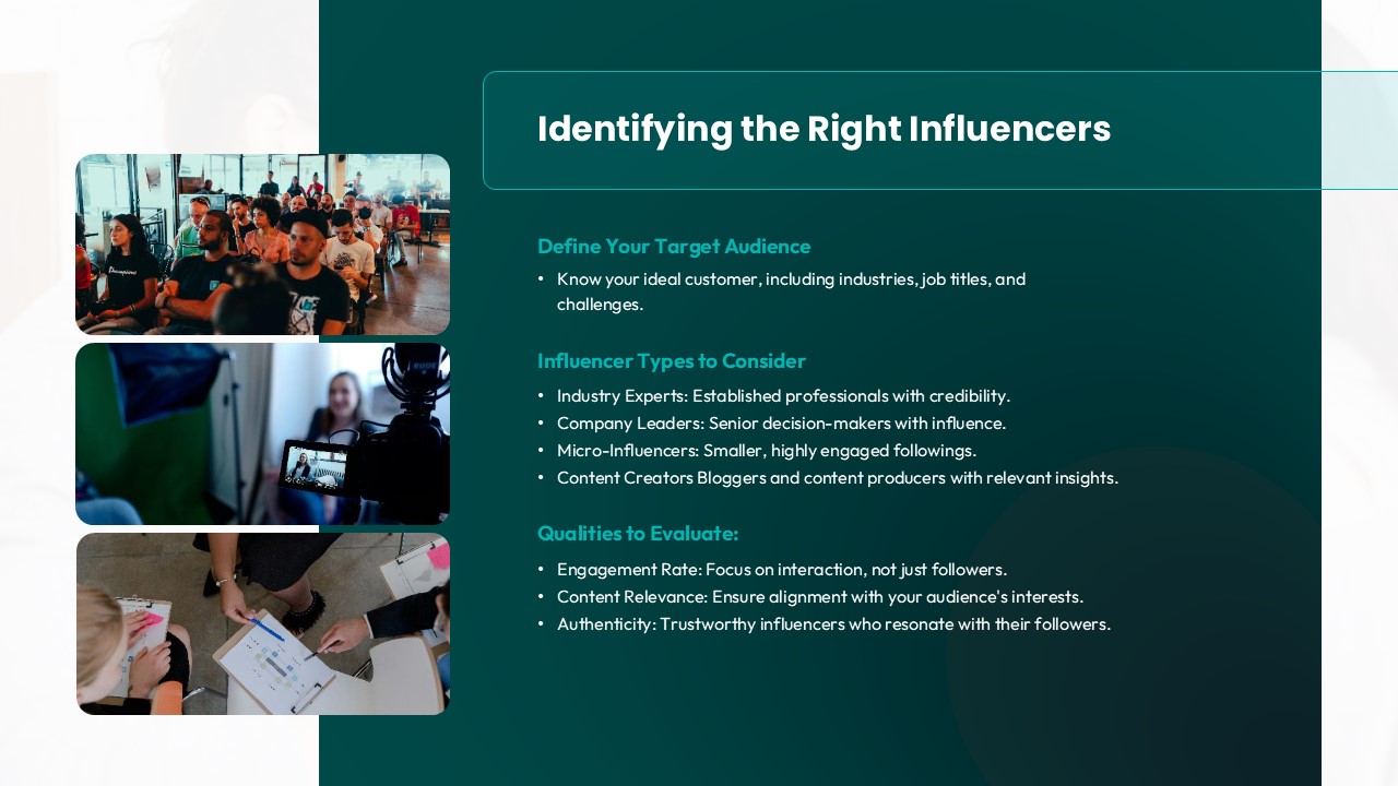 Identifying the Right Influencers PowerPoint and Google Slides