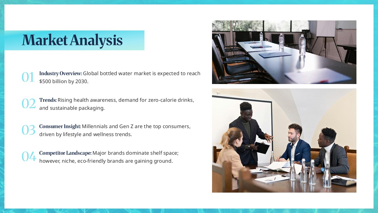 Market Analysis Aqua Marketing Plan PPT Google Slides