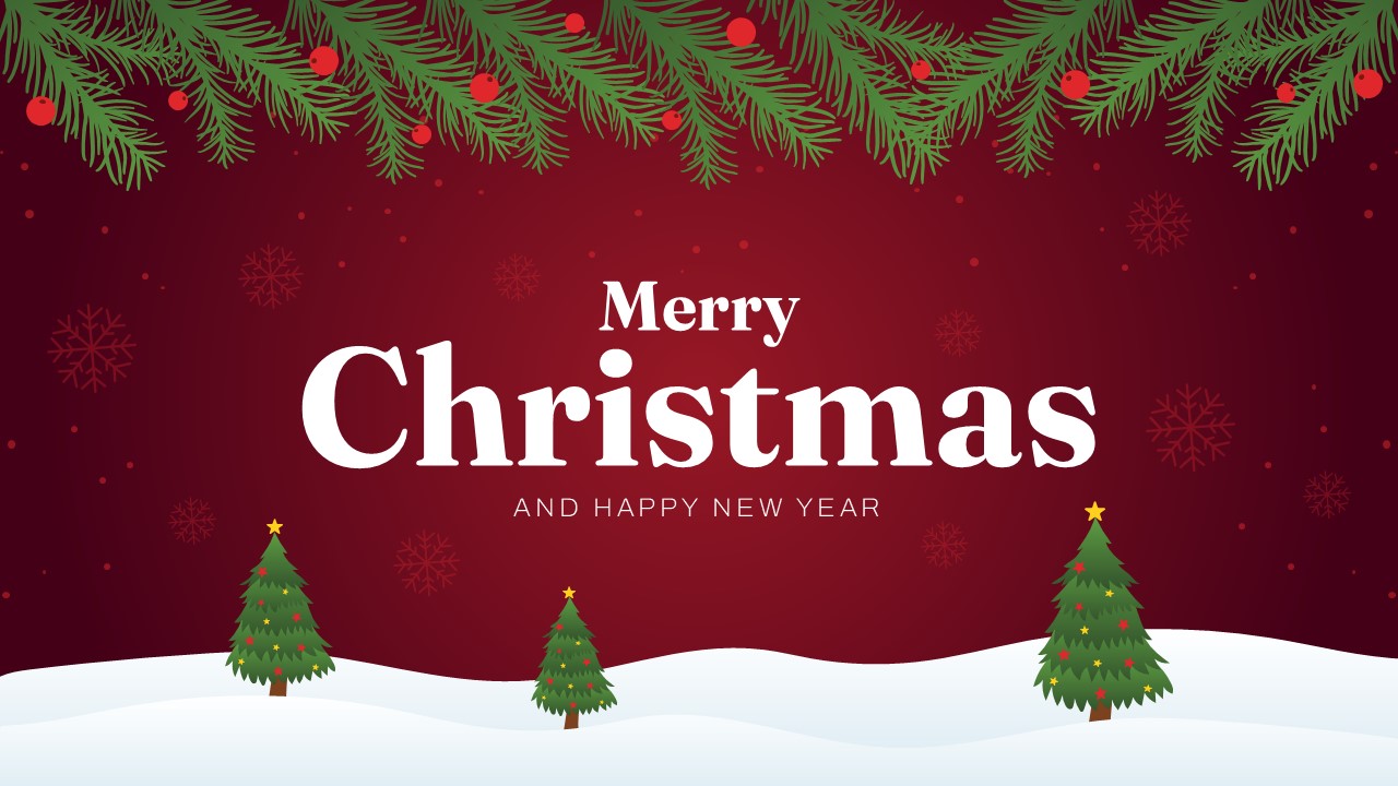 Merry Christmas and Happy New Year PowerPoint and Google Slides Template