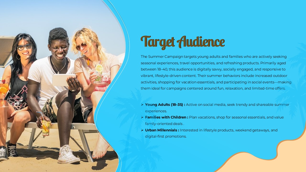 Summer Campaign Target Audience PowerPoint and Google Slides