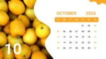 2026 October Calendar Template for PowerPoint and Google Slides