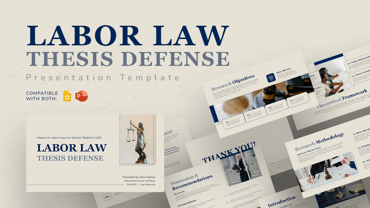 Labor Law Thesis Defense PPT and Google Slides Template