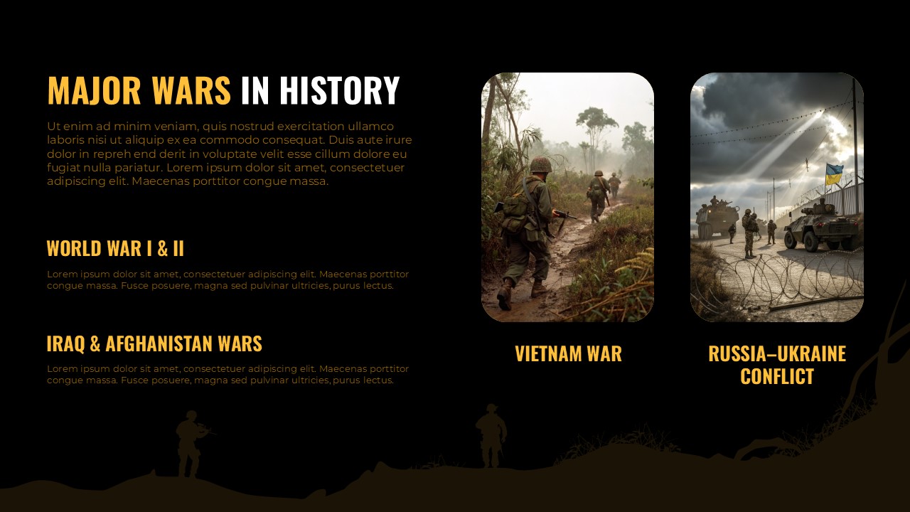 Major Wars in History Template for PowerPoint and Google Slides