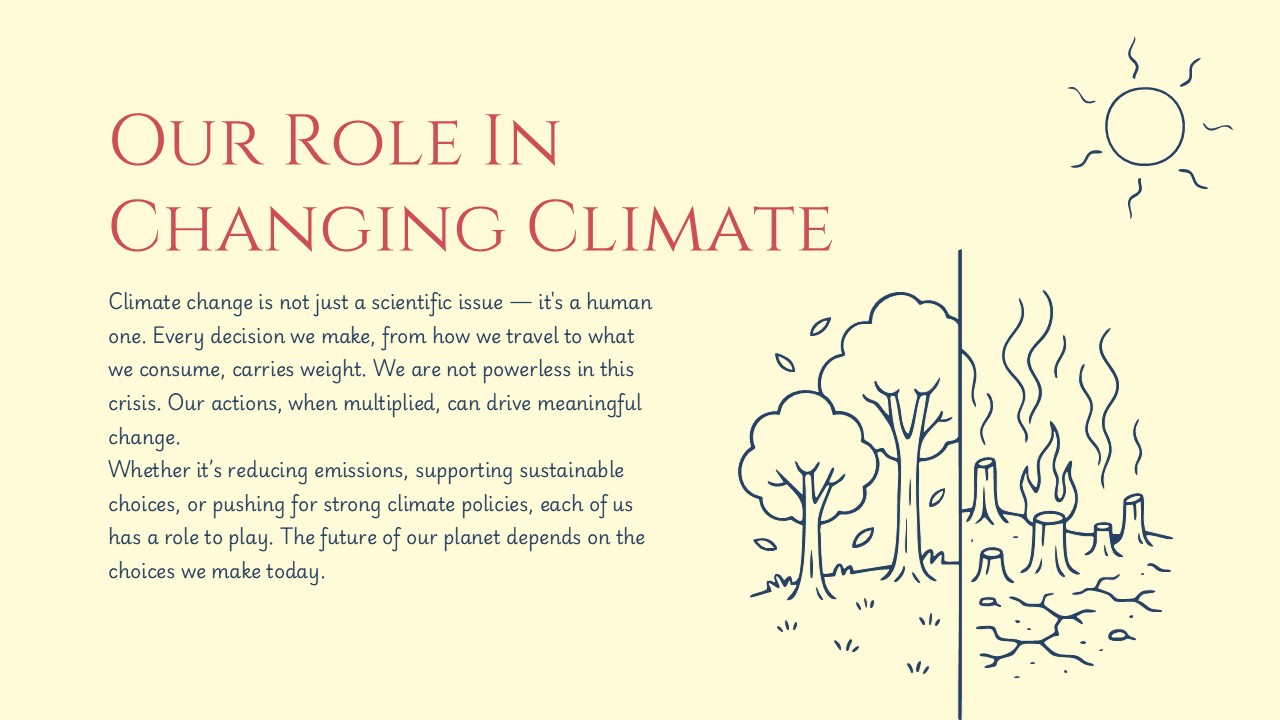 Our Role in Changing Climate Template for PowerPoint and Google Slides