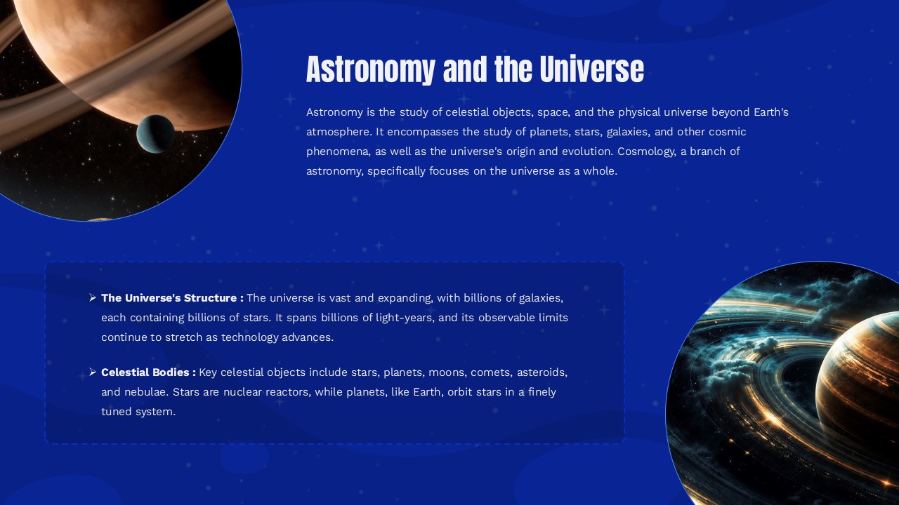 Astronomy and the Universe Template for PowerPoint and Google Slides