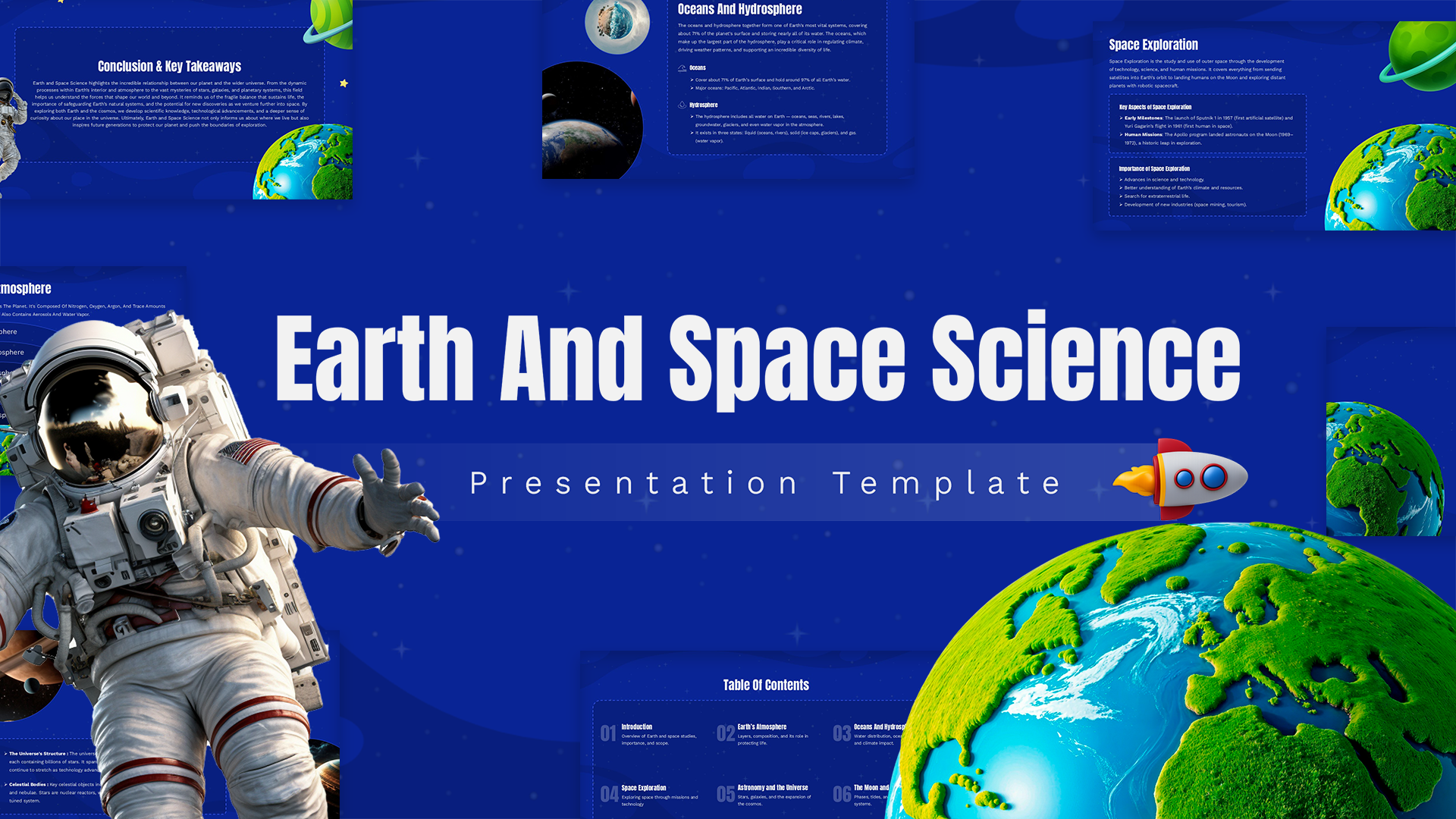 An Image That Shows Free Earth and Space Science Template for PPT & Google Slides