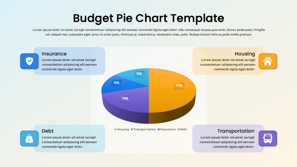 An Image That Represents Budget Allocation Pie Chart Template
