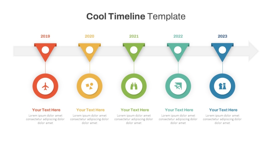 An Image That Shows Cool PowerPoint Timeline Template. PowerPoint Timeline Template in PowerPoint and Google Slides presentations