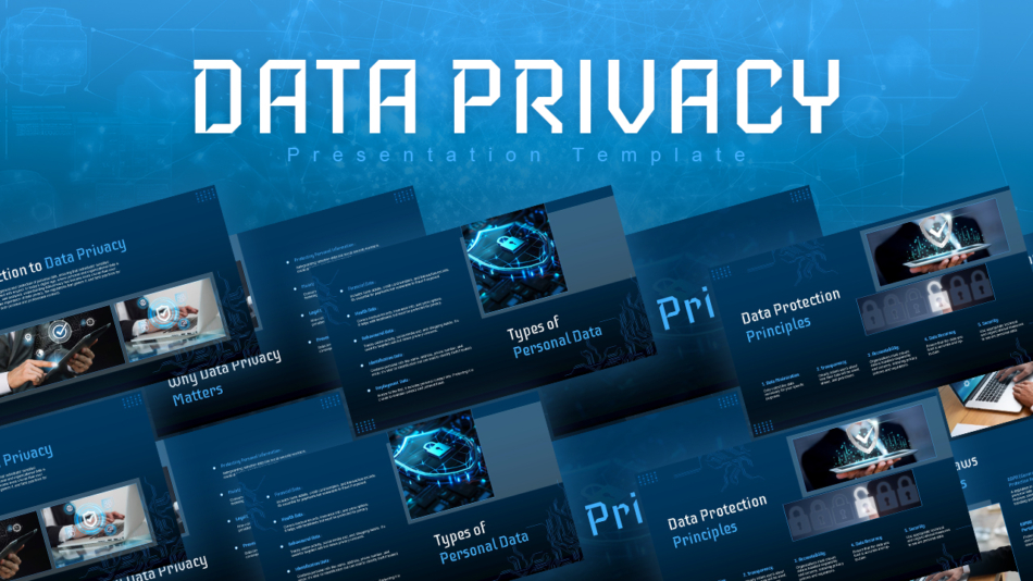 An Image That Shows Data Privacy Presentation Template Free, Explore 20 examples showing how Best PowerPoint Templates bring clear structure to business, education, reporting & professional presentations