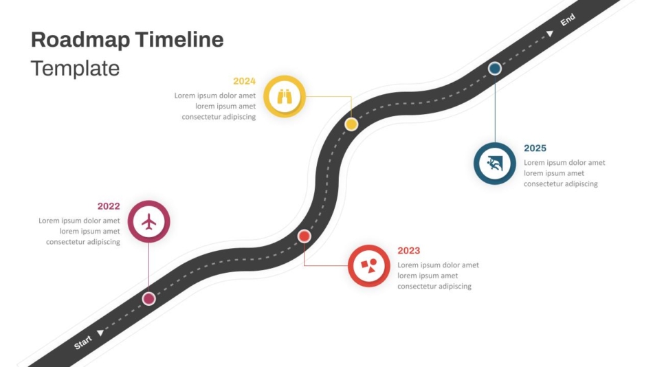 An Image that Shows Editable Roadmap Timeline Template For Powerpoint. 10 Best Roadmap Slide Templates and How to Use Them in Business Presentations